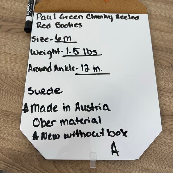 Paul Green Womens Red Chunky Booties Size 6 Beautifully made Quality Thick Heels - Picture 13 of 14